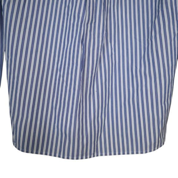 J. Crew Womens 4 Blue White Striped Pullover V Neck Blouse - Picture 6 of 11